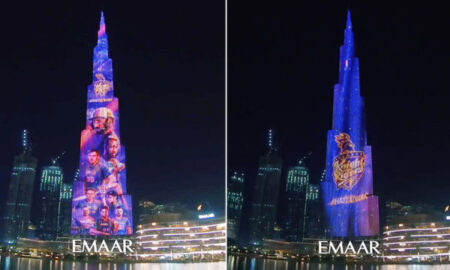 IPL 2020: Burj Khalifa lightens up in KKR's color before their inaugural match against MI